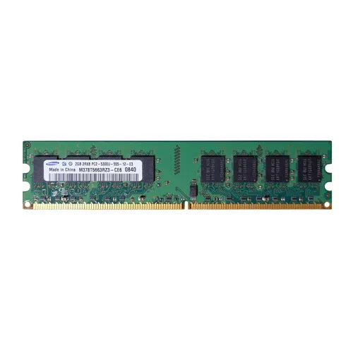M378T5663RZ3-CE6 Samsung 1GB DDR2-667MHz PC2-5300 Non-ECC Unbuffered UDIMM CL5 2Rx8 1.8V 240-Pin Memory Module