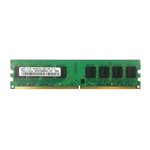 M378T5663RZ3-CF7 Samsung 2GB DDR2-800MHz PC2-6400 Non-ECC Unbuffered UDIMM CL6 2Rx8 1.8V 240-Pin Memory Module