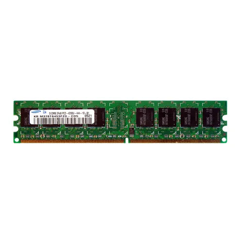 M378T6453FZO-CD5 Samsung 512MB DDR2-533MHz PC2-4200 Non-ECC Unbuffered UDIMM CL4 1Rx8 1.8V 240-Pin Memory Module