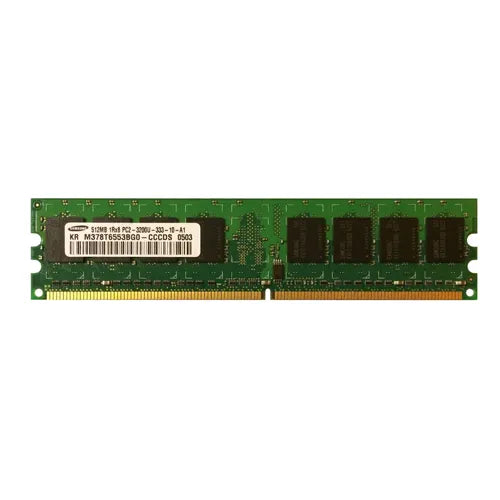 M378T6553BG0-CCCDS Samsung 512MB DDR2-400MHz PC2-3200 Non-ECC Unbuffered UDIMM CL3 1Rx8 1.8V 240-Pin Memory Module
