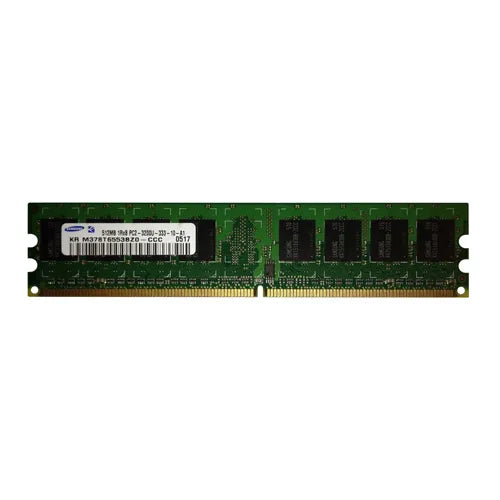 M378T6553BZ0-CCC Samsung 512MB DDR2-400MHz PC2-3200 Non-ECC Unbuffered UDIMM CL3 1Rx8 1.8V 240-Pin Memory Module