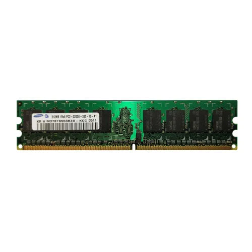 M378T6553BZ0-KCC Samsung 512MB DDR2-400MHz PC2-3200 Non-ECC Unbuffered UDIMM CL3 1Rx8 1.8V 240-Pin Memory Module