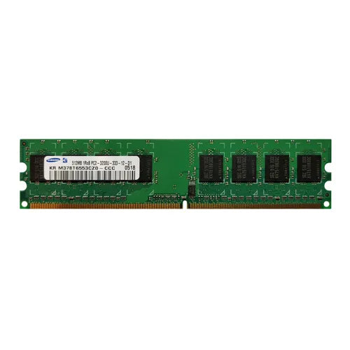 M378T6553CZ0-CCC Samsung 512MB DDR2-400MHz PC2-3200 Non-ECC Unbuffered UDIMM CL3 1Rx8 1.8V 240-Pin Memory Module
