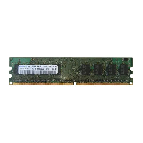 M378T6553EZS-CF7 Samsung 512MB DDR2-800MHz PC2-6400 Non-ECC Unbuffered UDIMM CL6 1Rx8 1.8V 240-Pin Memory Module