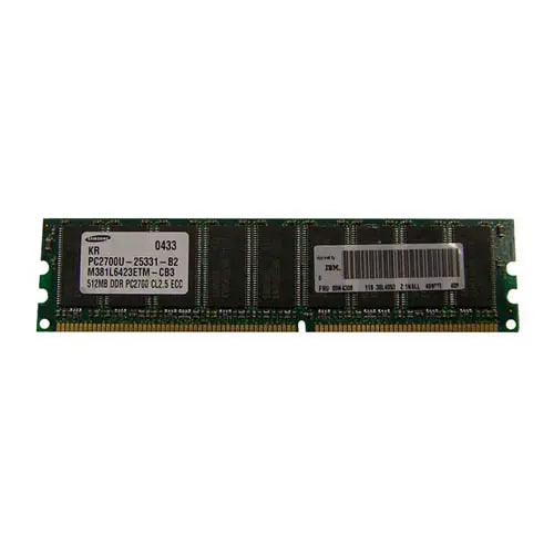 M381L6423ETM-CB3 - Samsung 512MB DDR-333MHz PC2700 ECC Unbuffered CL2.5 184-Pin DIMM Memory Module