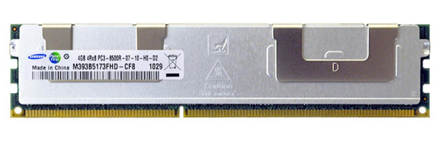 3D-13D345R9945-12G 12GB Kit (3 x 4GB) DDR3 PC3-8500 CL=7 Registered ECC w/Parity DDR3-1066 Quad Rank 1.5V 512Meg x 72 for Tyan FT72B7015 Server n/a