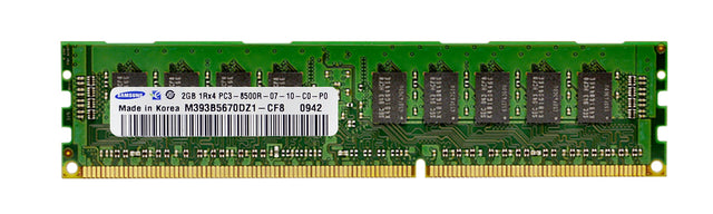 3D-13D345R19990-2G 2GB Module DDR3 PC3-8500 CL=7 Registered ECC w/Parity DDR3-1066 Single Rank 1.5V 256Meg x 72 for Tyan FT72B7015 Server n/a