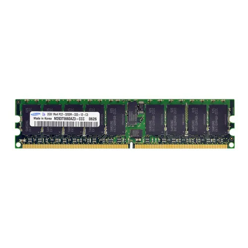 M393T5660AZ3-CCC Samsung 2GB DDR2-400MHz PC2-3200 ECC Registered RDIMM CL3 1Rx4 1.8V 240-Pin Memory Module