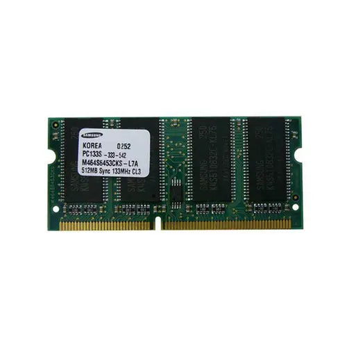 M464S6453CKS-L7A - Samsung 512MB 133MHz PC133 non-ECC Unbuffered CL3 144-Pin SoDimm Memory Module