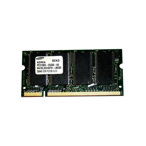 M470L3224DT0-LB0Q0 - Samsung 256MB DDR-266MHz PC2100 non-ECC Unbuffered CL2.5 200-Pin SoDimm Memory Module