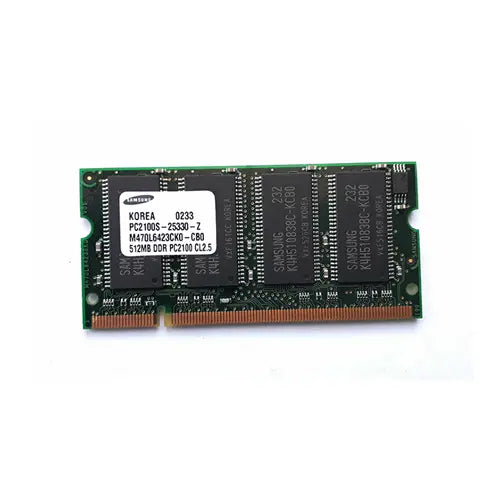 M470L6423CK0-CB0 - Samsung 512MB DDR-266MHz PC2100 non-ECC Unbuffered CL2.5 200-Pin SoDimm Memory Module