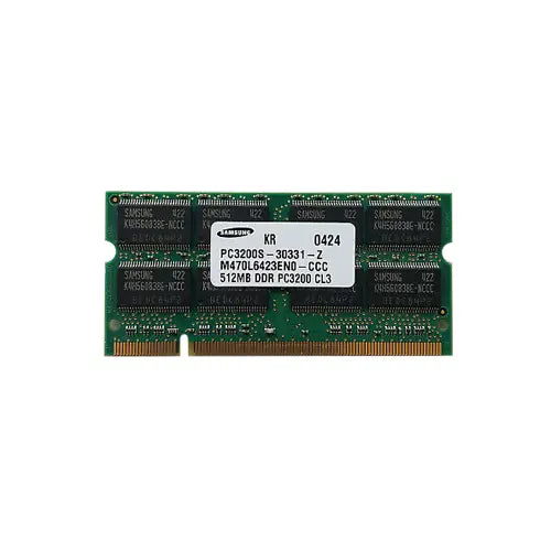 512MB DDR-400MHz PC3200 Non-ECC Unbuffered CL3 184-Pin UDIMM 2.5V Single Rank Memory Module