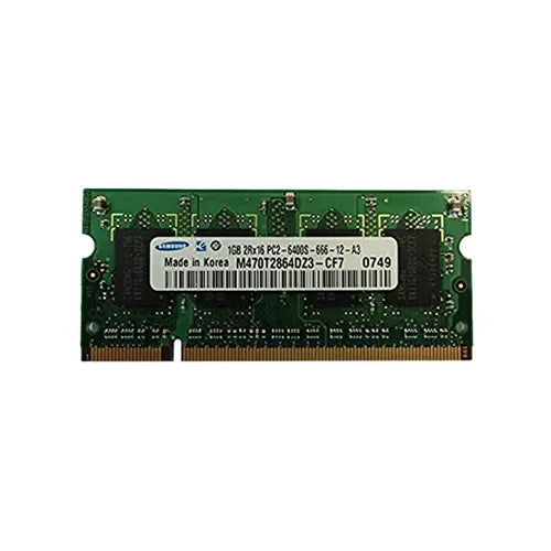 M470T2864DZ3-CF7 - Samsung 1GB DDR2-800MHz PC2-6400 non-ECC Unbuffered CL6 200-Pin SoDimm Memory Module