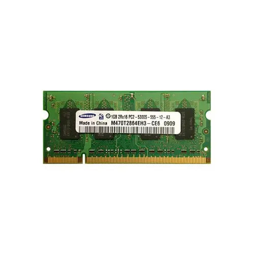 M470T2864EH3-CE6 - Samsung 1GB DDR2-667MHz PC2-5300 non-ECC Unbuffered CL5 200-Pin SoDimm Dual Rank Memory Module