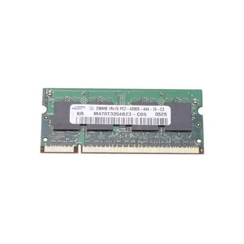 M470T3354BZ3-CD5 - Samsung 256MB DDR2-533MHz PC2-4200 non-ECC Unbuffered CL4 200-Pin SoDimm Single Rank Memory Module