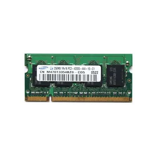 M470T3354BZO-CD5 - Samsung 256MB DDR2-533MHz PC2-4200 non-ECC Unbuffered CL4 200-Pin SoDimm Single Rank Memory Module