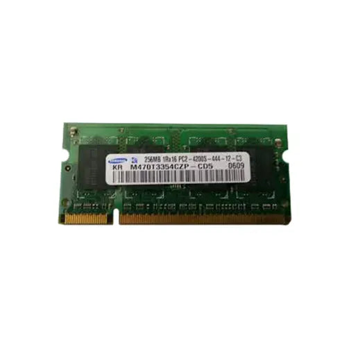 M470T3354CZP-CD5 - Samsung 256MB DDR2-533MHz PC2-4200 non-ECC Unbuffered CL4 200-Pin SoDimm Single Rank Memory Module