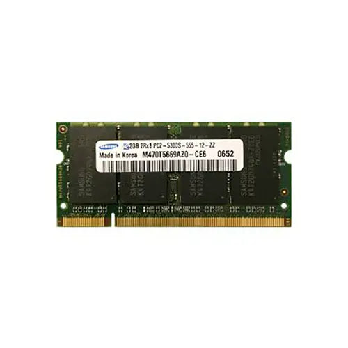 M470T5669AZ0-CE6 - Samsung 2GB DDR2-667MHz PC2-5300 non-ECC Unbuffered CL5 SoDimm Memory Module