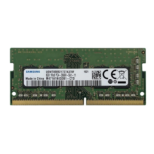 M471A1K43DB1-CTD Samsung 8GB DDR4-2666MHz PC4-21300 Non-ECC Unbuffered SODIMM CL19 1Rx8 1.2V 260-Pin Memory Module