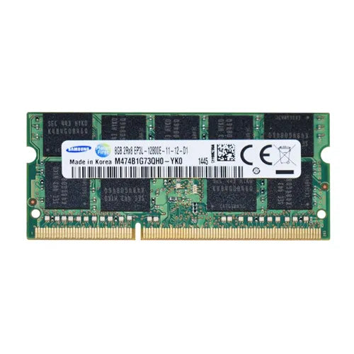 M474B1G73QH0-YK0 Samsung 8GB DDR3-1600MHz PC3-12800 ECC Unbuffered SODIMM CL11 2Rx8 1.35V 204-Pin Memory Module