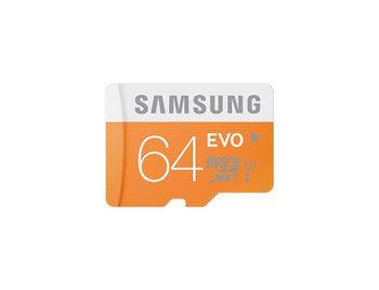 Samsung - MB-MP64DA/CA - EVO 64GB microSDXC UHS-I Flash Memory Card