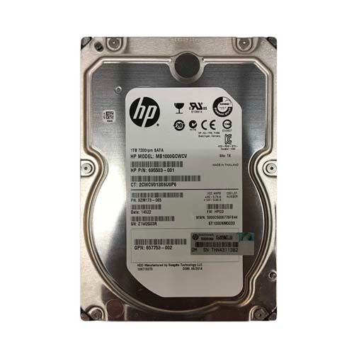 MB1000GCWCV HP 1TB 7200RPM SATA 6Gb/s Hot-Swappable 3.5-inch Midline Hard Drive for ProLiant Servers