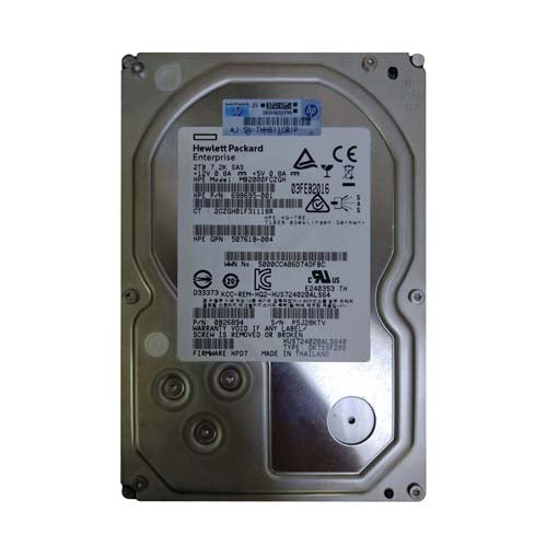 MB2000FCZGH HP 2TB 7200RPM SAS 6Gb/s Hot-Pluggable 3.5-Inch Midline Hard Drive for G7 ProLiant Servers