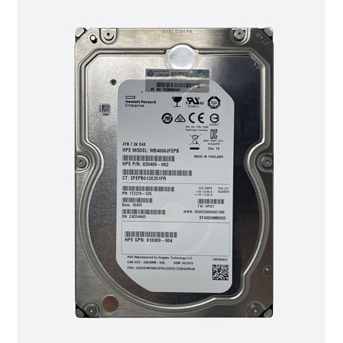 MB4000JFEPB HP 4TB 7200RPM SAS 12Gb/s Hot-Pluggable 512n 3.5-Inch Midline Hard Drive for G7 ProLiant Servers