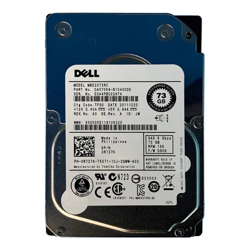 MBE2073RC Fujitsu 73GB 15000RPM SAS 6Gb/s Hot Pluggable 16MB Cache 2.5-Inch Hard Drive