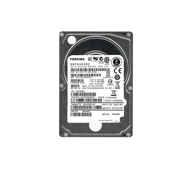 MBF2450RC - Toshiba 450GB 10000RPM SAS 6Gb/s 2.5-Inch Hard Drive