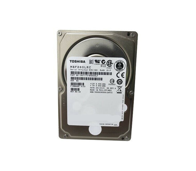 MBF260LRC Toshiba 600GB 10000RPM SAS 6Gb/s 16MB Cache 2.5-Inch Hard Drive