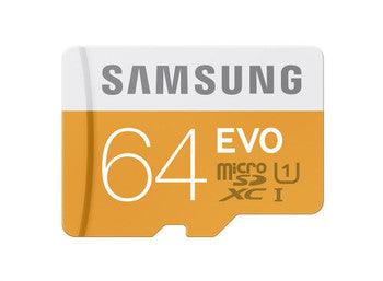Samsung - MBMP64DBAM - EVO 64GB Class 10 microSDXC Flash Memory Card