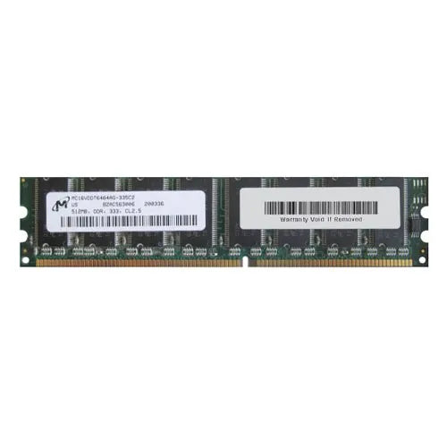 MC16VDDT6464AG-335C2 Micron 512MB DDR-333MHz PC2700 Non-ECC Unbuffered UDIMM CL2.5 2Rx8 2.5V 184-Pin Memory Module