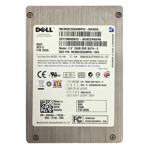 MCBQE25G5MPQ-0VA Samsung SS410 Series 25GB Single-Level Cell SATA 3Gb/s 2.5-Inch Solid State Drive
