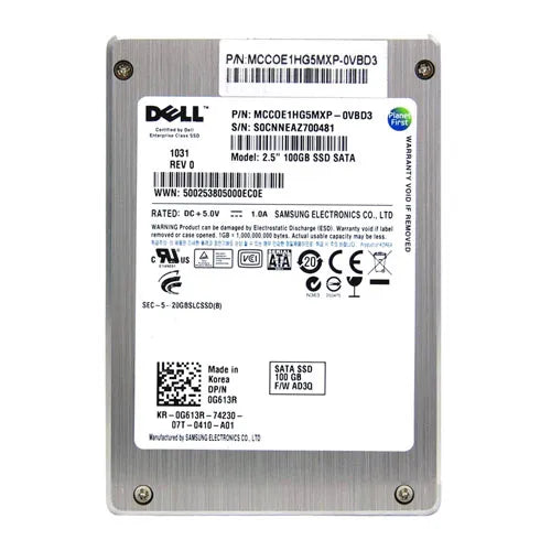MCC0E1HG5MXP Samsung SS805 Series 100GB Single-Level Cell SATA 3Gb/s 2.5-Inch Solid State Drive