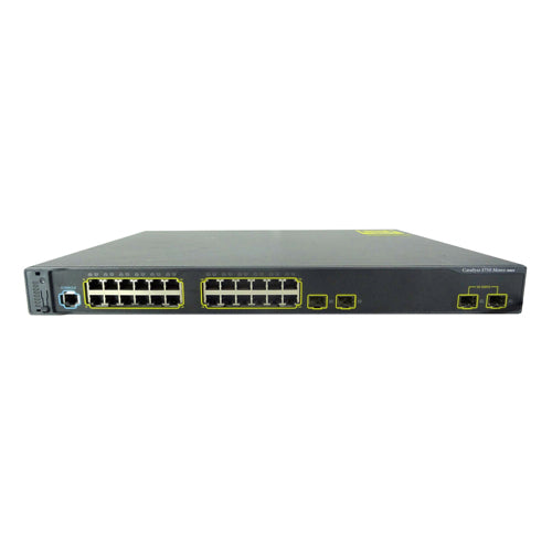 ME-C3750-24TE-M Cisco Catalyst 3750 Series 24 x RJ-45 Ports 10/100Base-FX + 2 x SFP Ports Layer 3 Managed Rack-mountable Fast Ethernet Network Switch