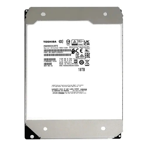 MG09SCA18TE Toshiba MG09 Series 18TB 7200RPM SAS 12Gb/s 512MB Cache (512e) Enterprise Hard Drive