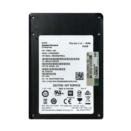 MK000800KWDUL HP 800GB SAS 12Gb/s PCI Express NVMe 3.0 x4 2.5-Inch Solid State Drive