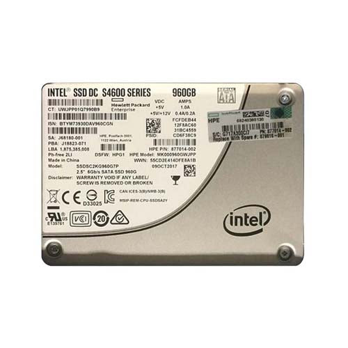 MK000960GWJPP HP 960GB SATA 6Gb/s Hot-Pluggable Mixed Use 2.5-Inch Enterprise Solid State Drive for ProLiant Server and Storage Array