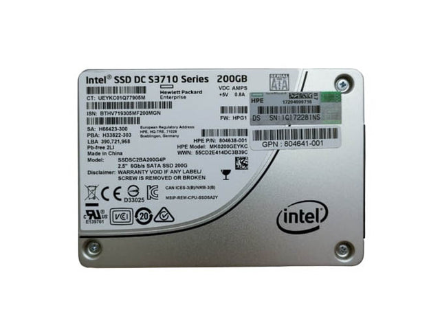 MK0200GEYKC-HP 200GB 2.5 inch MLC 6Gb/s SATA Solid State Drive