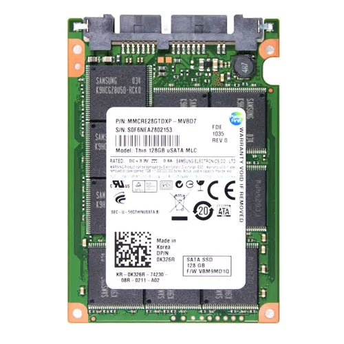 MMCRE28GTDXP-MVBD7 Samsung 128GB Multi-Level Cell SATA 3Gb/s uSATA 1.8-Inch Solid State Drive