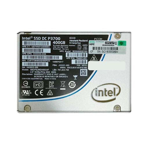 MO0400KEFHN HP P3700 400GB Multi-Level Cell NVMe X4 Write Intensive 2.5-Inch Solid State Drive