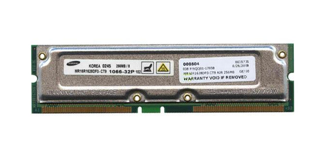 MR16R1622-CT9 Samsung 64MB PC1066 1066MHz ECC 32ns 184-Pin RDRAM RIMM Memory Module