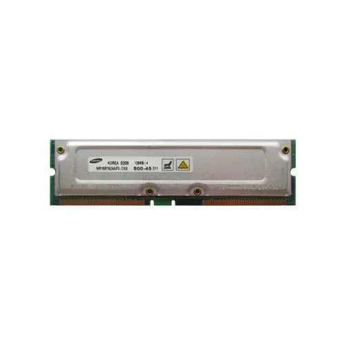 MR16R1624AF0-CK8 - Samsung Rambus 128MB PC800 800MHz non-ECC 45ns 184-Pin RDRAM RIMM Memory Module