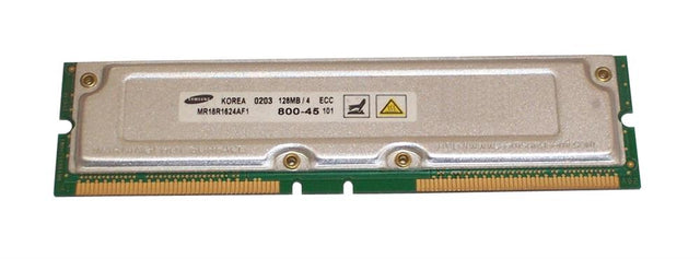 MR18R1624AF1-CN9 Samsung Rambus 128MB PC1066 1066MHz ECC 184-Pin RDRAM RIMM Memory Module