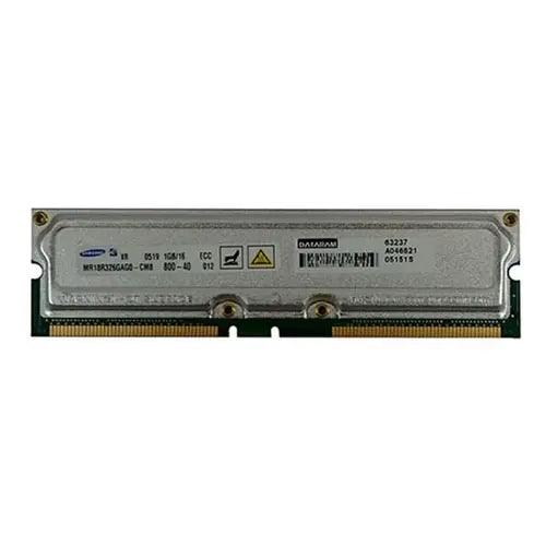 MR18R1624DF0-CM8 - Samsung Rambus 128MB PC800 800MHz ECC 40ns 184-Pin RDIMM RIMM Memory Module