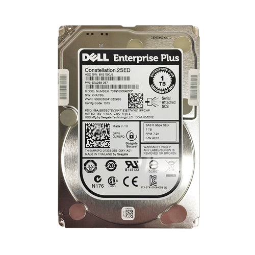 MR5PD Dell 1TB 7200RPM SAS 6Gb/s Hot-Pluggable 2.5-Inch Nearline Hard Drive with Tray for PowerEdge Server
