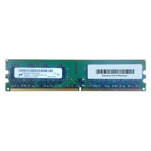 MT16HTF12864AZ-667G1 Micron 1GB DDR2-667MHz PC2-5300 Non-ECC Unbuffered UDIMM CL5 2Rx8 1.8V 240-Pin Memory Module