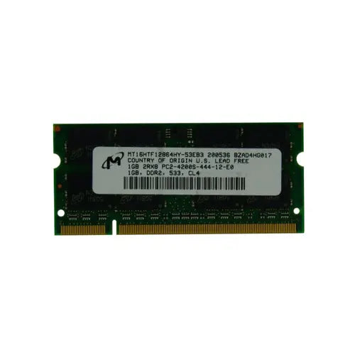 MT16HTF12864HY-53EB3 - Micron 1GB DDR2-533MHz PC2-4200 non-ECC Unbuffered CL4 200-Pin SoDimm Dual Rank Memory Module