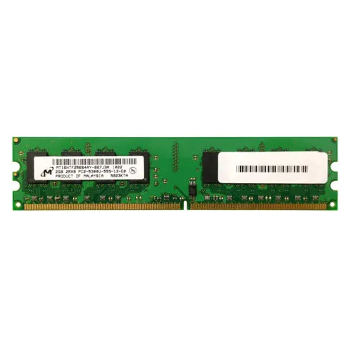 MT16HTF25664AY-667J3A Micron 2GB DDR2-667MHz PC2-5300 Non-ECC Unbuffered UDIMM CL5 2Rx8 1.8V 240-Pin Memory Module